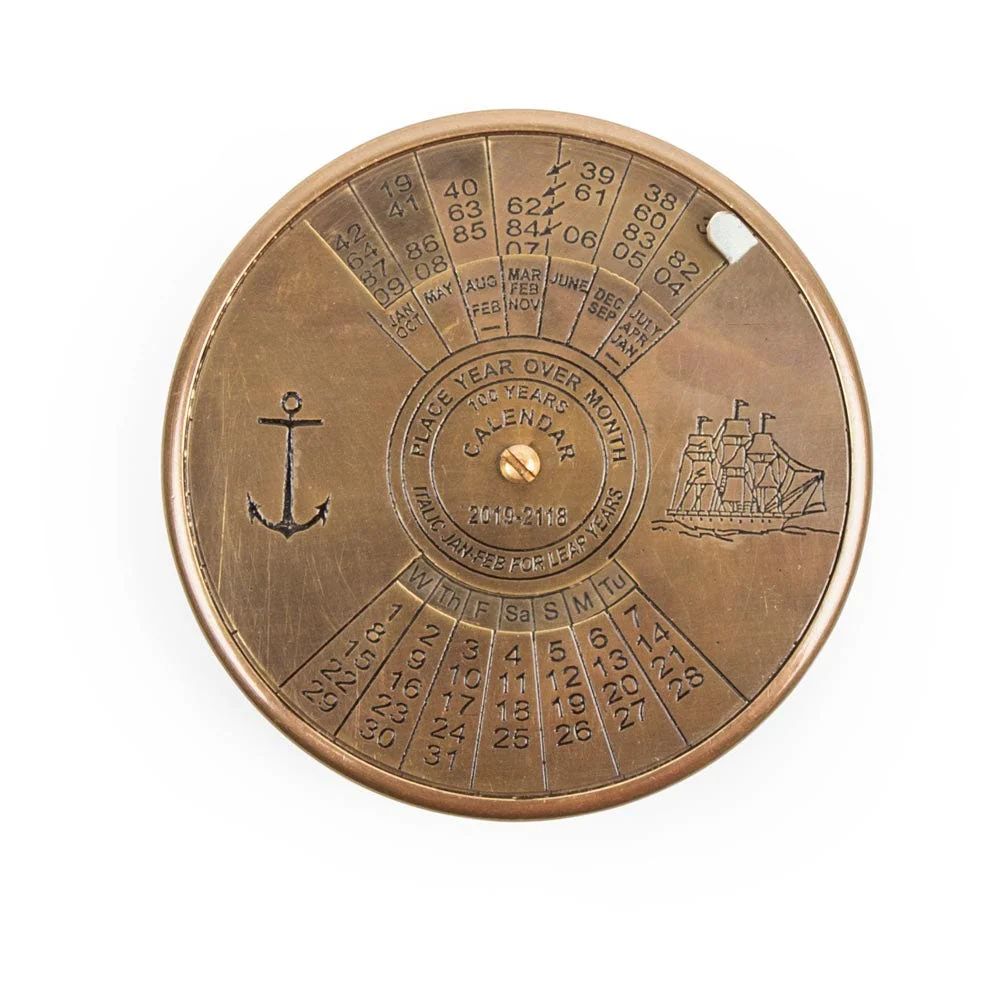 100 Year Brass Calendar