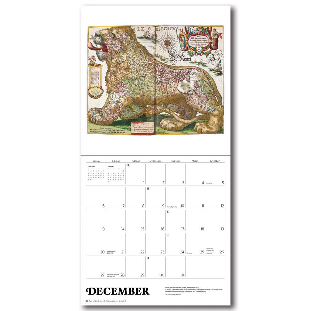Antique Maps 2026 Wall Calendar