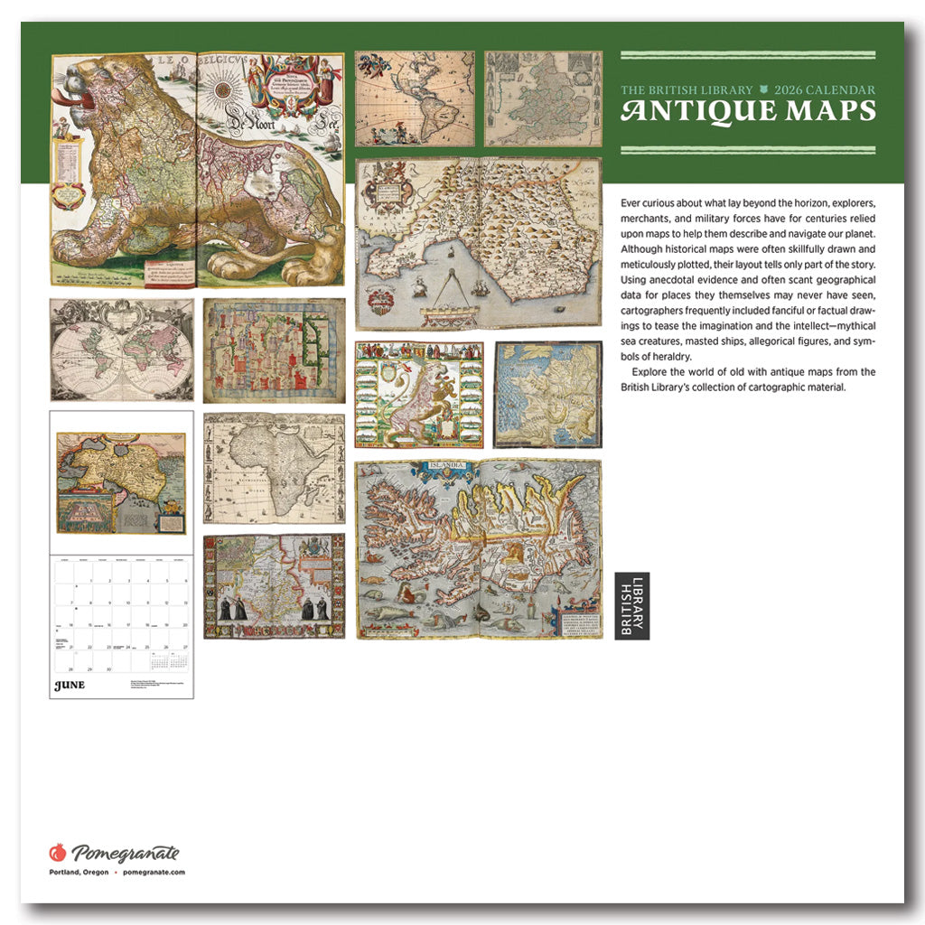 Antique Maps 2026 Wall Calendar