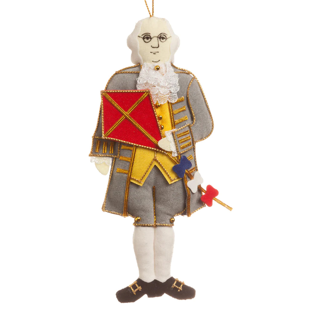 Benjamin Franklin Felt Ornament