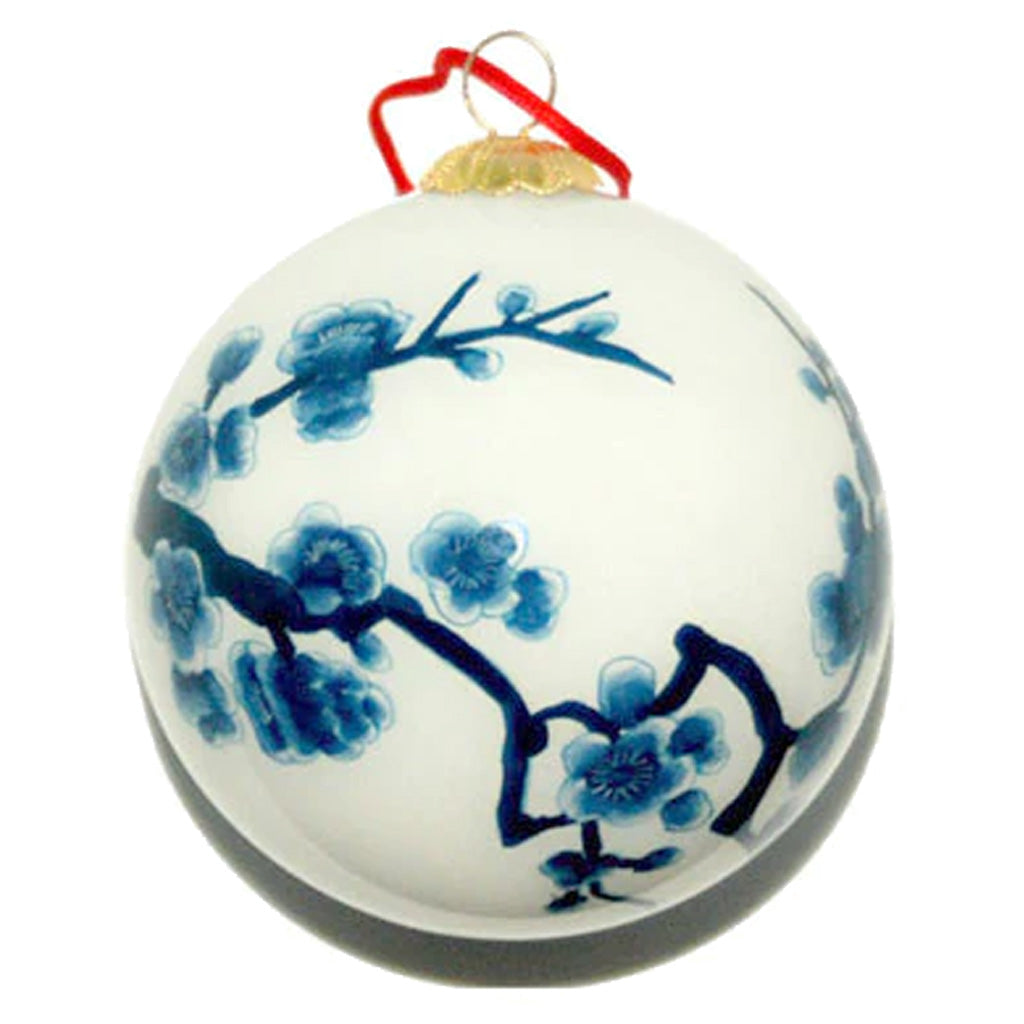 Cherry Blossom Glass Ball Ornament
