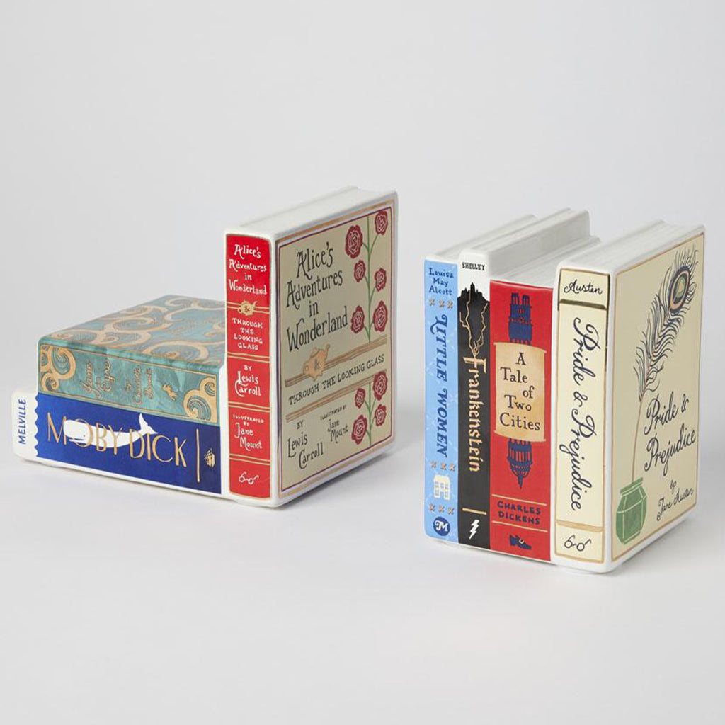 Bibliophile Ceramic Bookends