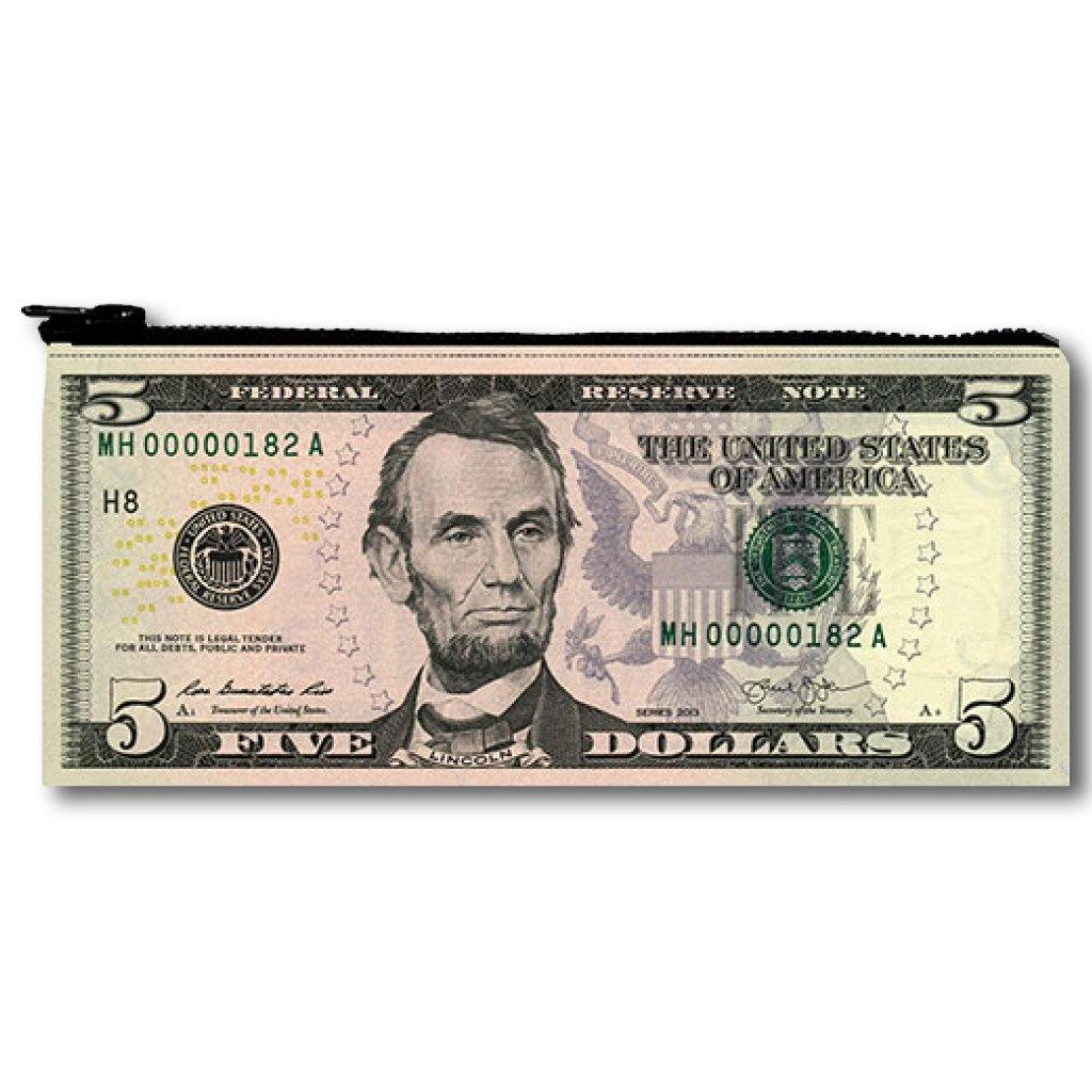 abraham lincoln 5 dollar bill portrait