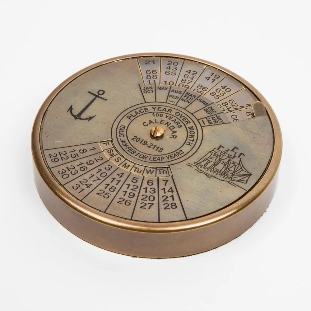 100 Year Brass Calendar