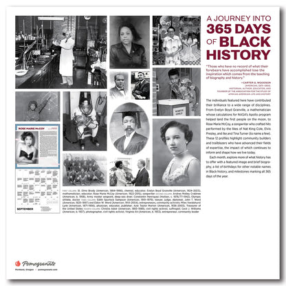 A Journey Into 365 Days of Black History 2026 Wall Calendar