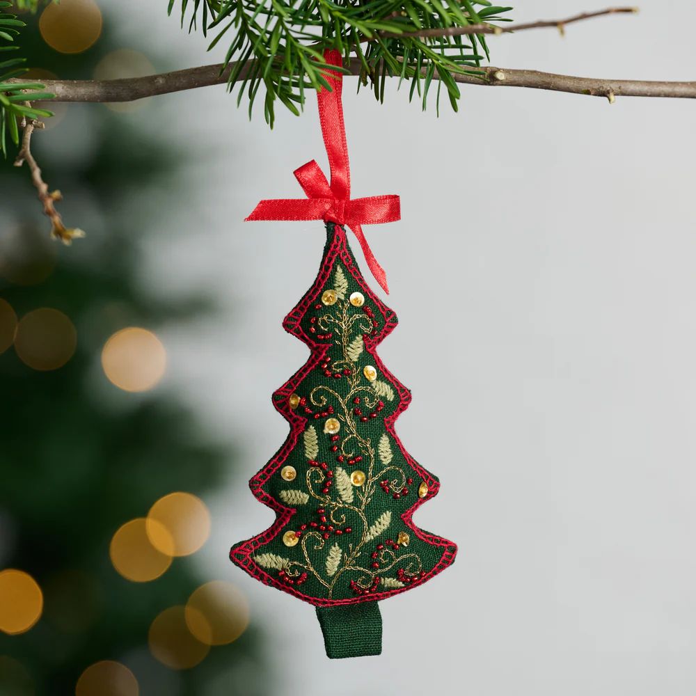 Embroidered Tree Ornament