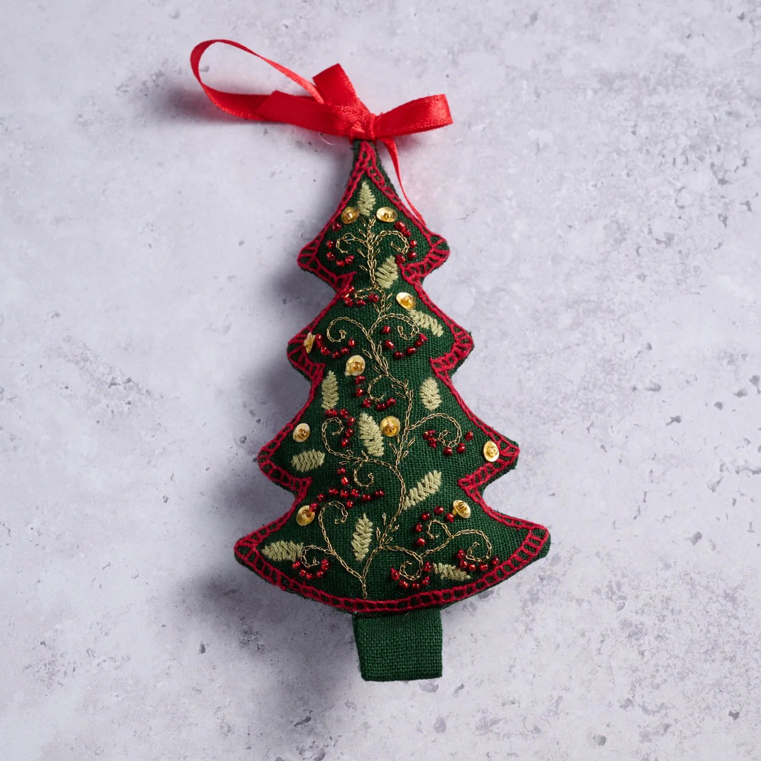 Embroidered Tree Ornament