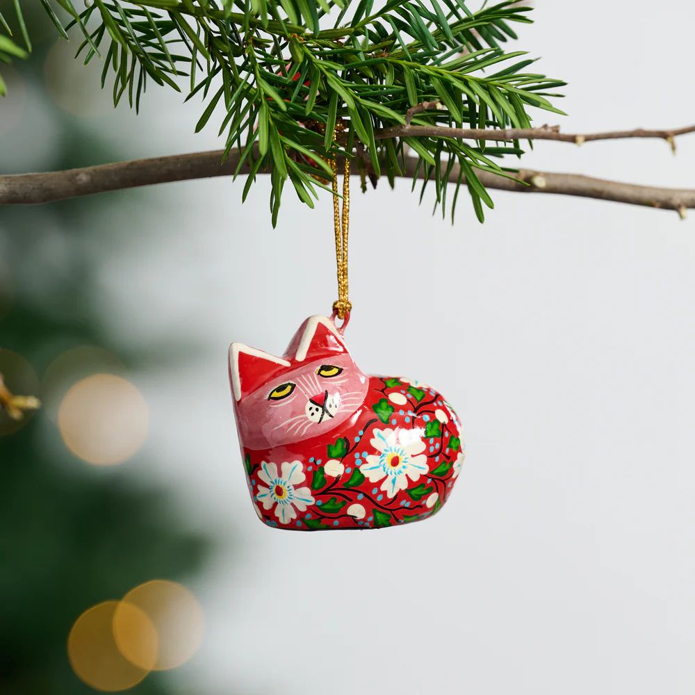 Painted Cat Ornament