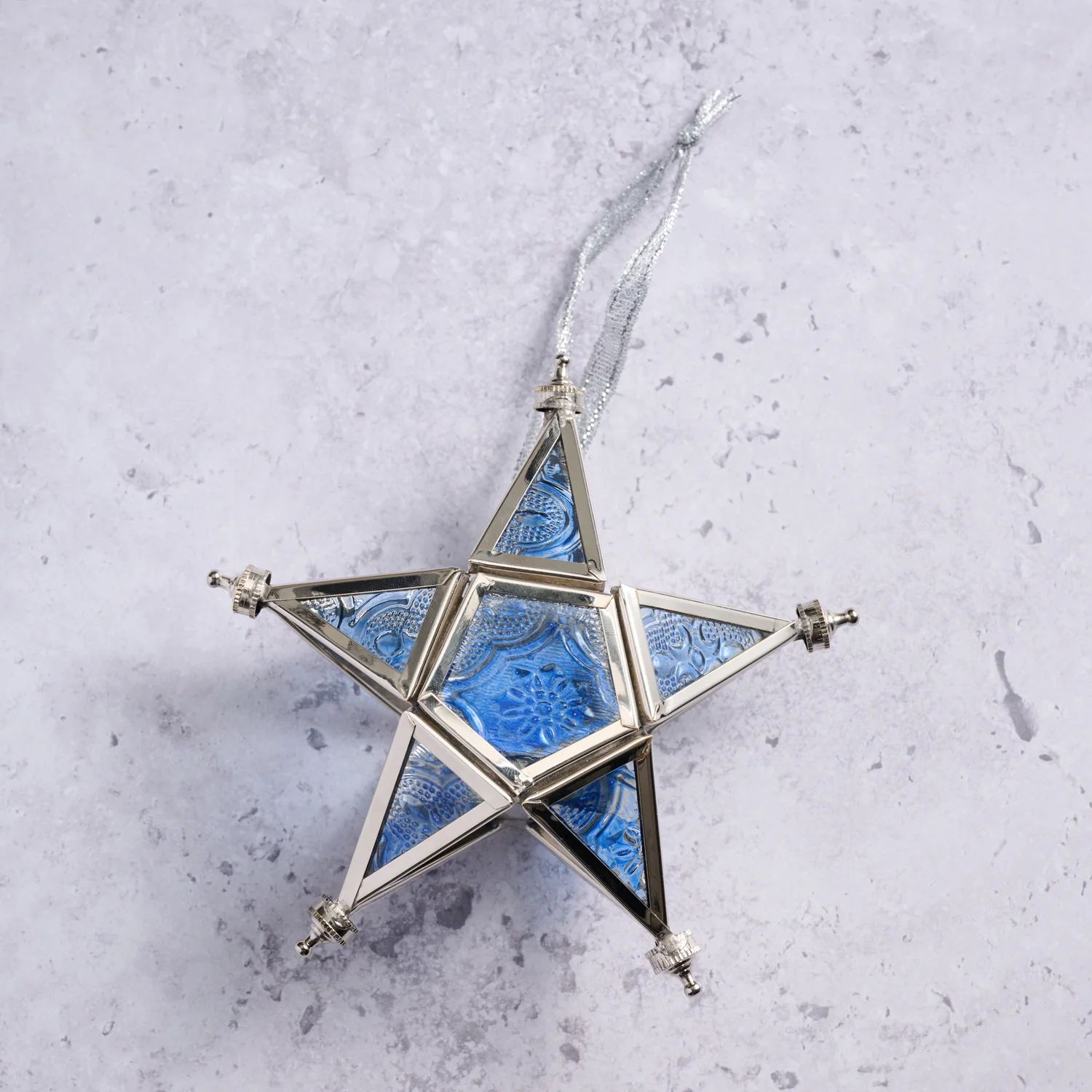 Illuminated Glass Star Ornament