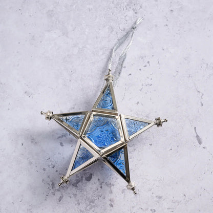 Illuminated Glass Star Ornament