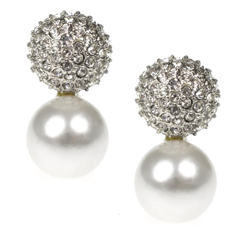 Barbara Bush Pearl Earrings Pierced