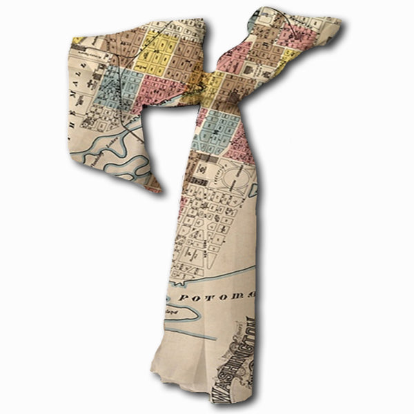 Washington D.C. 1888 Map Scarf