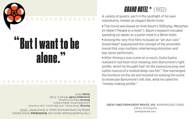 Great Lines from Great Movies 2 Knowledge Cards
