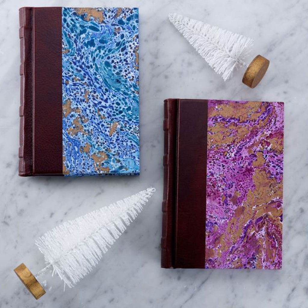 Marbled Leather Journal