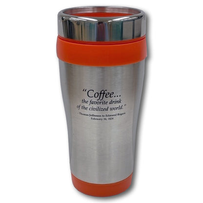 Orange Coffee Quote Tumbler