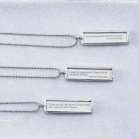 Albert Camus Quote Friend Necklace – Dandelion Jewelry