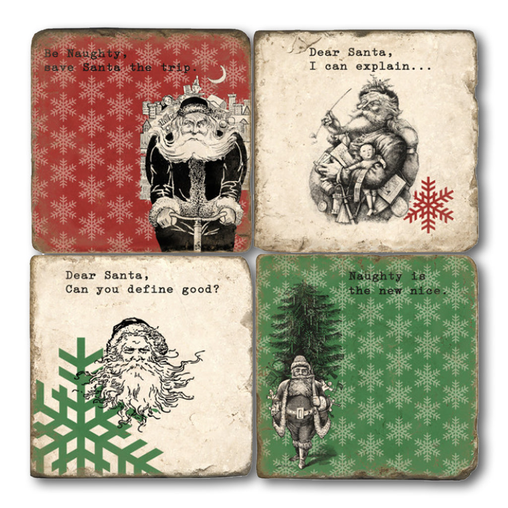 Santa Coaster Set