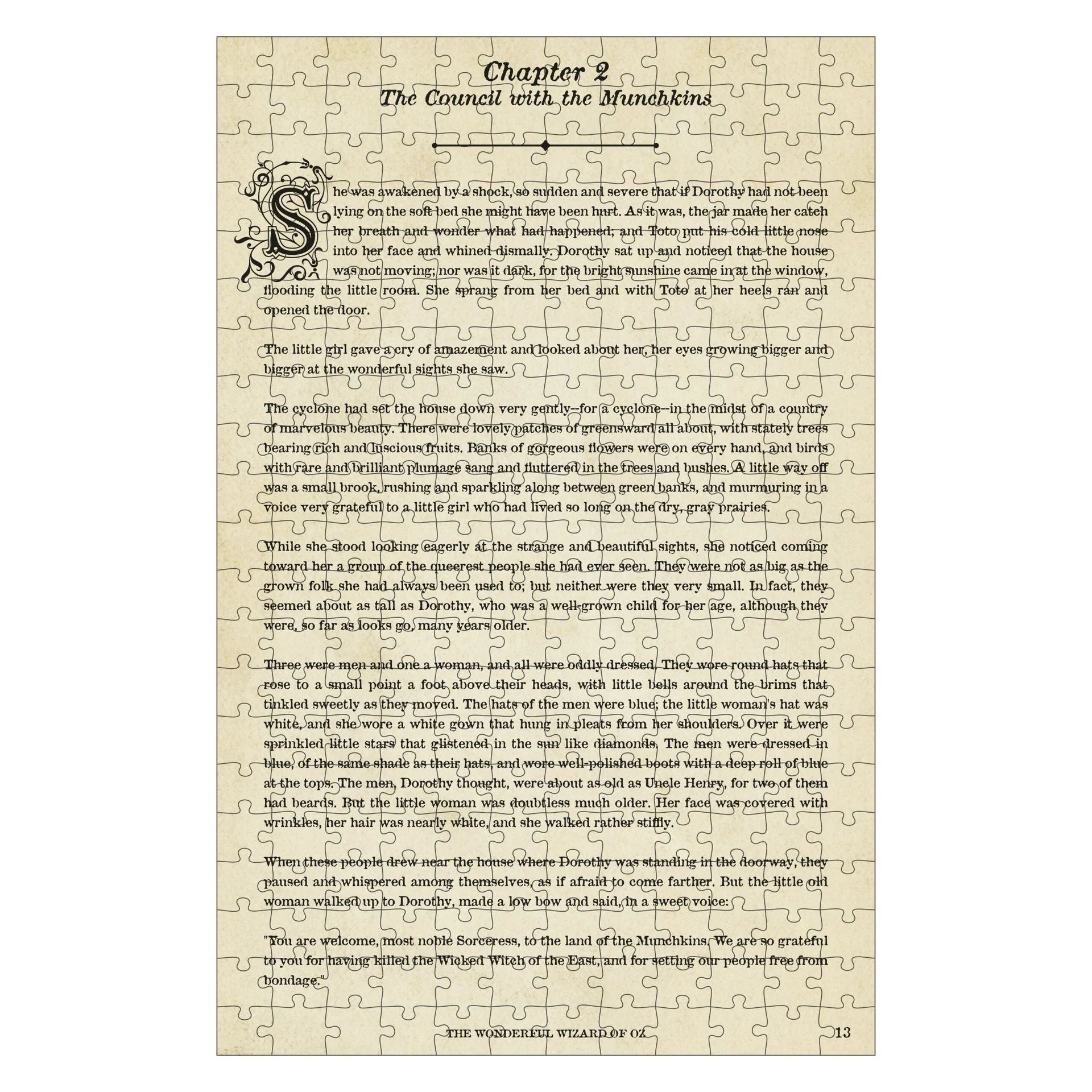 Wizard of Oz Jigsaw Library Puzzle