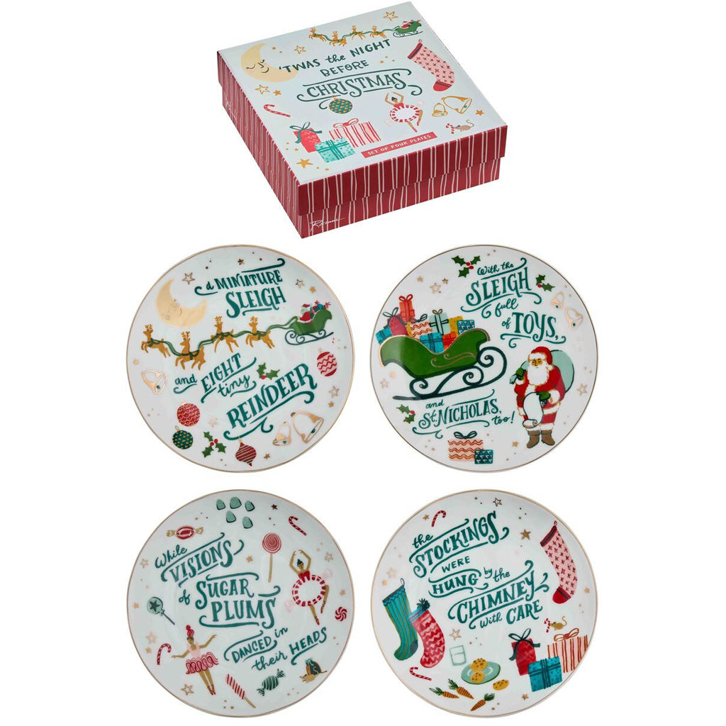 'Twas Night Before Christmas Plate Set