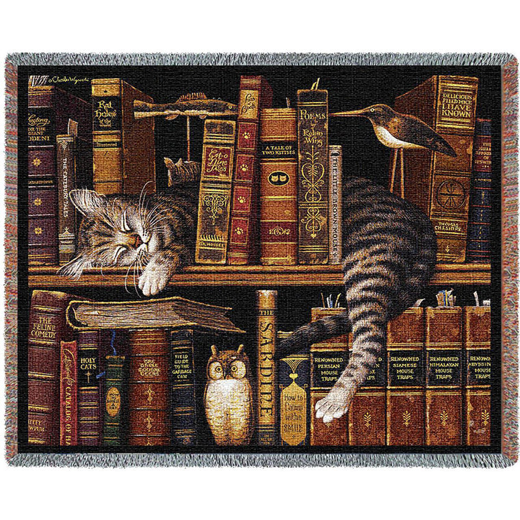 Library Cat Throw