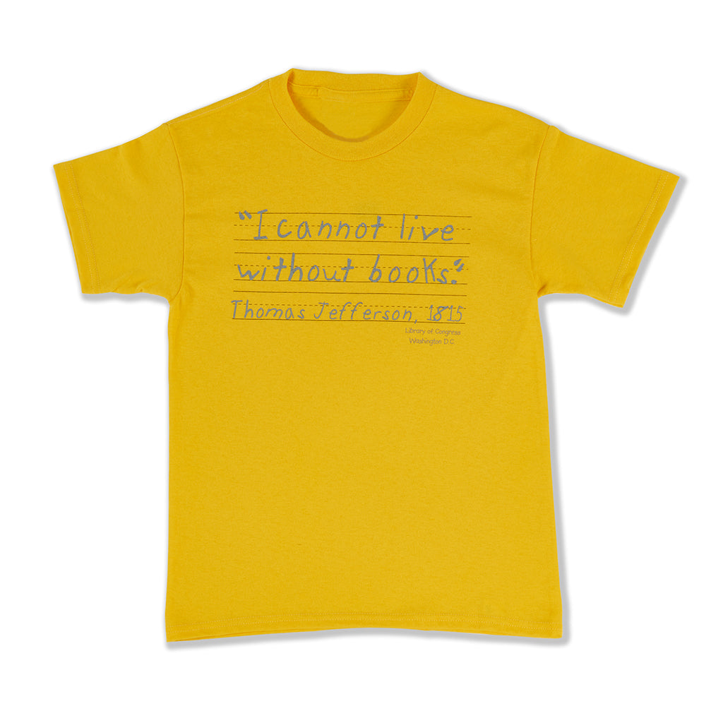 I Cannot Live Without Books Kids T-Shirt - Library of Congress Shop