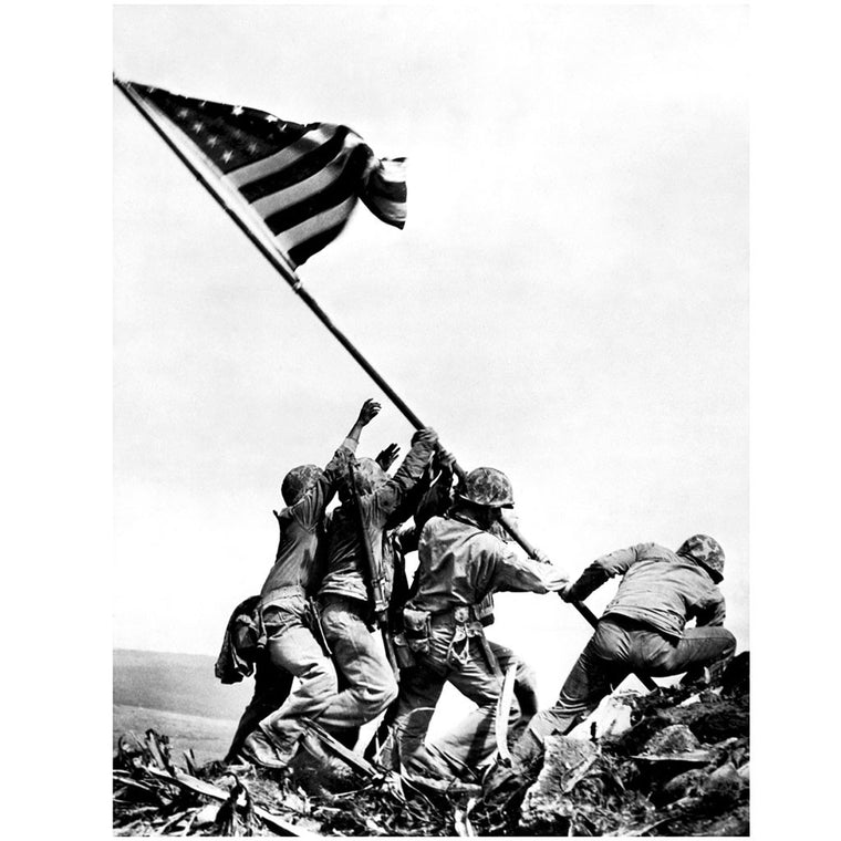 Marines Raising Flag Print