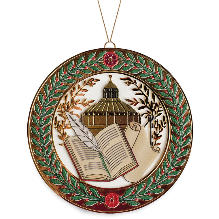 Library of Congress Book and Scroll Ornament