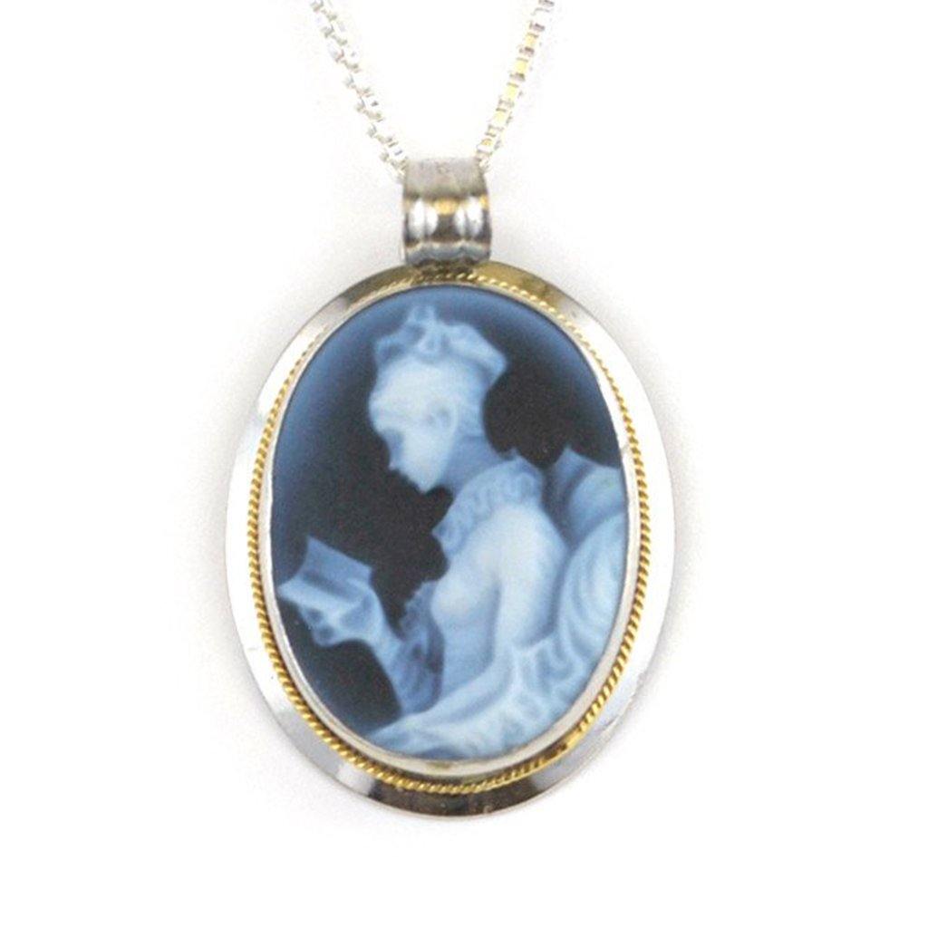 Reading Woman Cameo Necklace - Library of Congress Shop