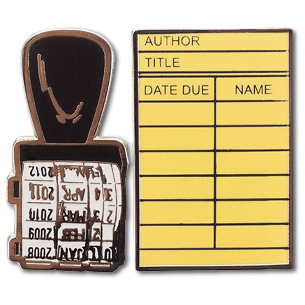 Stamp & Library Card Lapel Pin Set - Library of Congress Shop