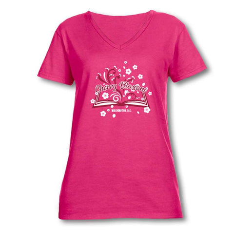 Washington DC Shirt, Cherry Blossom Floral Pop' Unisex Baseball T-Shirt