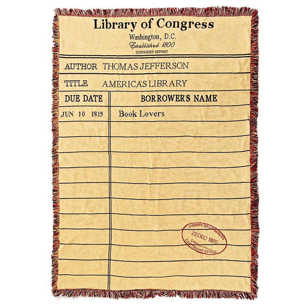 Library Card Throw - Library of Congress Shop