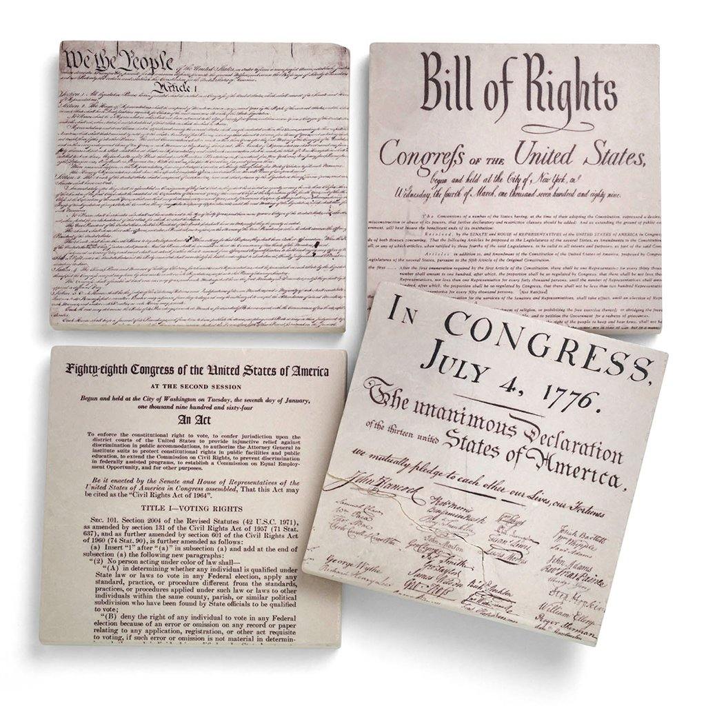 Founding Document Coaster Set - Library of Congress Shop