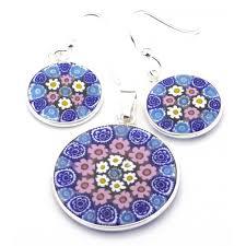 Millefiori Pendant and Earring Set - Library of Congress Shop
