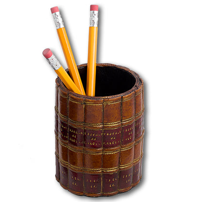 Book Spine Pencil Cup and Magnifier