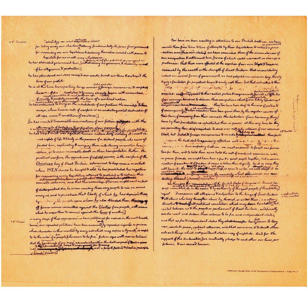 Jefferson's Rough Draft of the Declaration - Library of Congress Shop